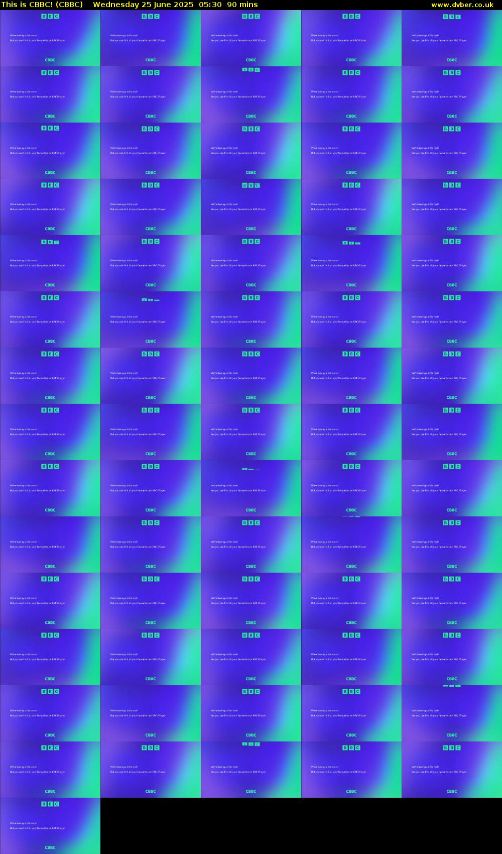 This is CBBC! (CBBC) Wednesday 25 June 2025 05:30 - 07:00