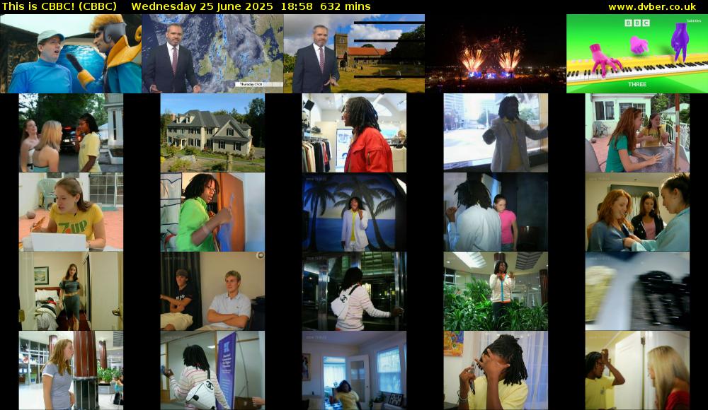 This is CBBC! (CBBC) Wednesday 25 June 2025 18:58 - 05:30