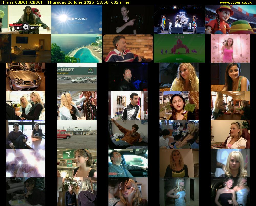 This is CBBC! (CBBC) Thursday 26 June 2025 18:58 - 05:30