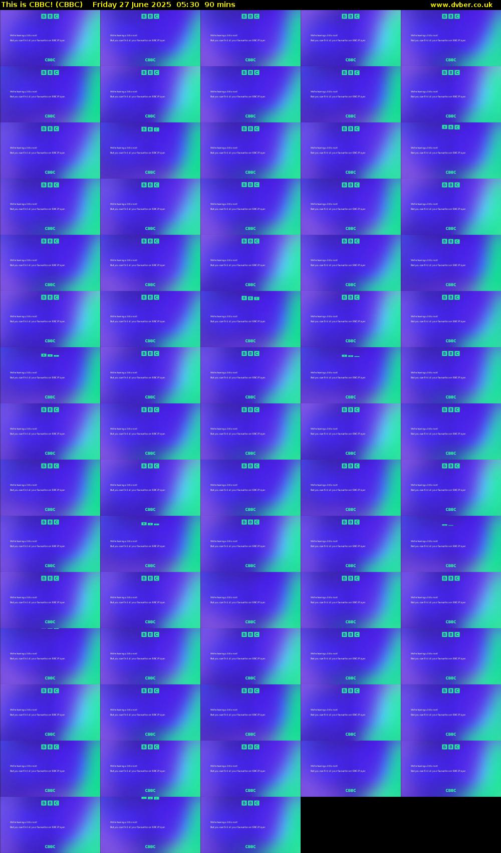 This is CBBC! (CBBC) Friday 27 June 2025 05:30 - 07:00