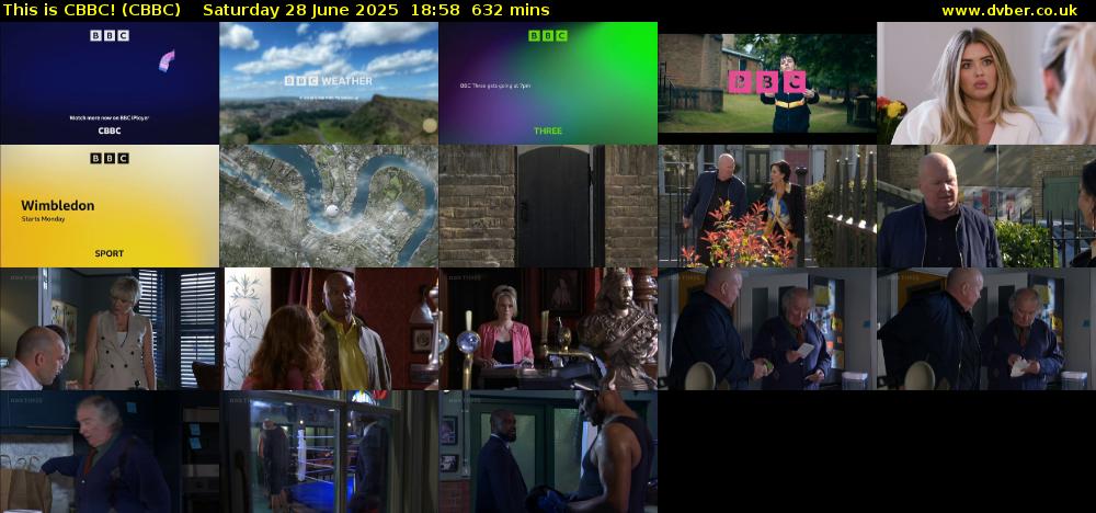 This is CBBC! (CBBC) Saturday 28 June 2025 18:58 - 05:30