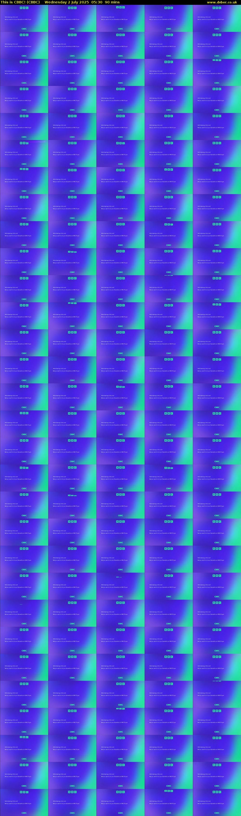 This is CBBC! (CBBC) Wednesday 2 July 2025 05:30 - 07:00