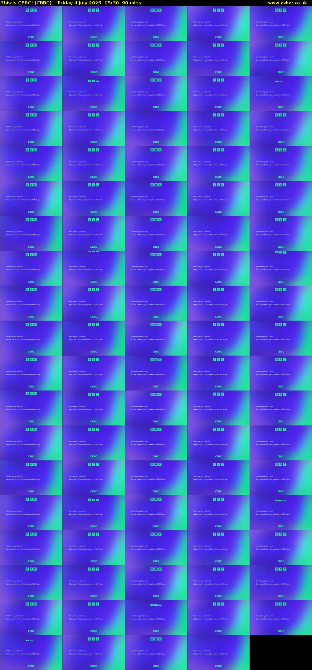 This is CBBC! (CBBC) Friday 4 July 2025 05:30 - 07:00