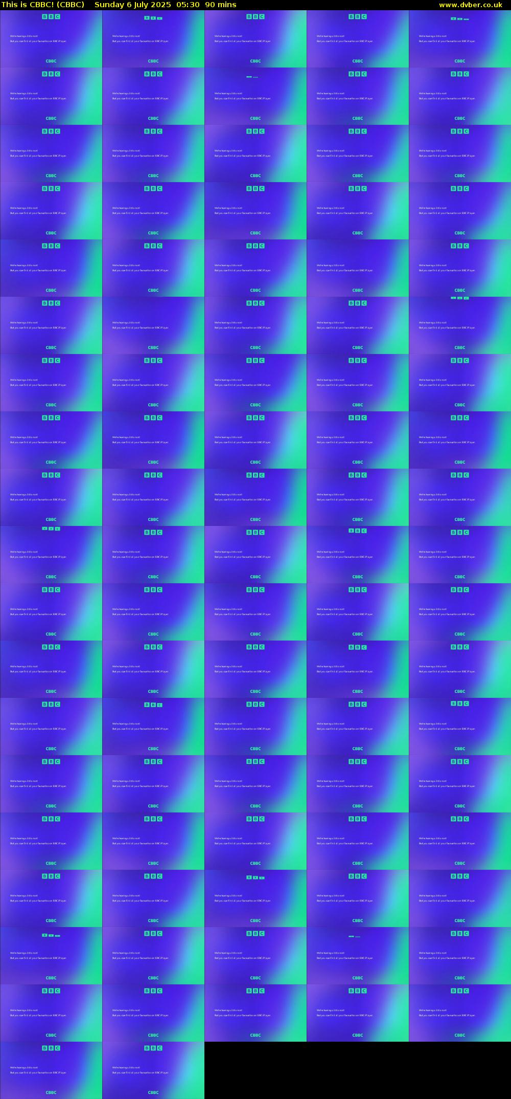 This is CBBC! (CBBC) Sunday 6 July 2025 05:30 - 07:00