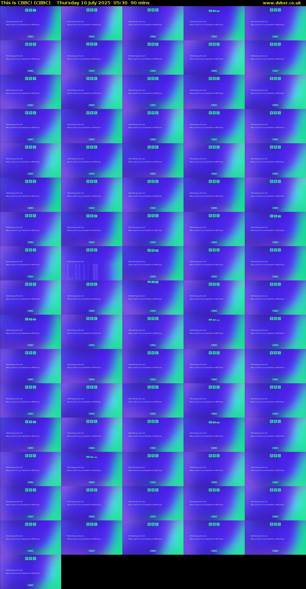 This is CBBC! (CBBC) Thursday 10 July 2025 05:30 - 07:00