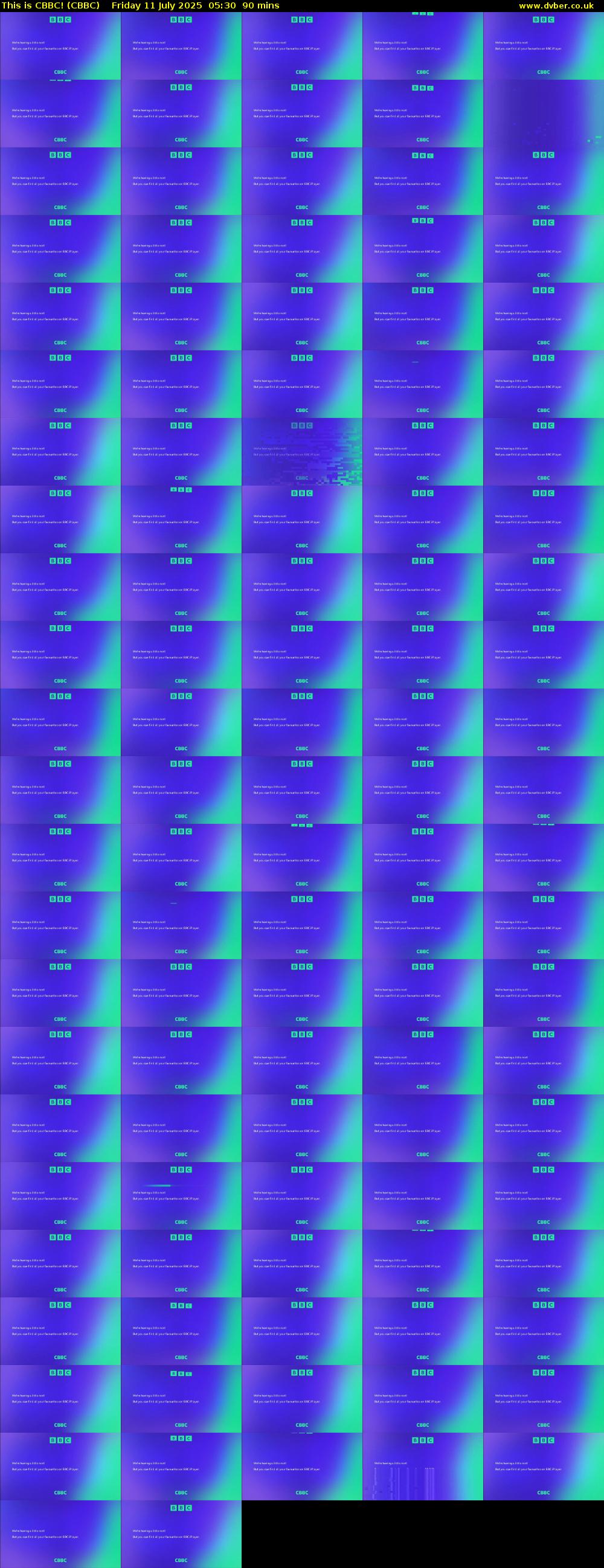 This is CBBC! (CBBC) Friday 11 July 2025 05:30 - 07:00