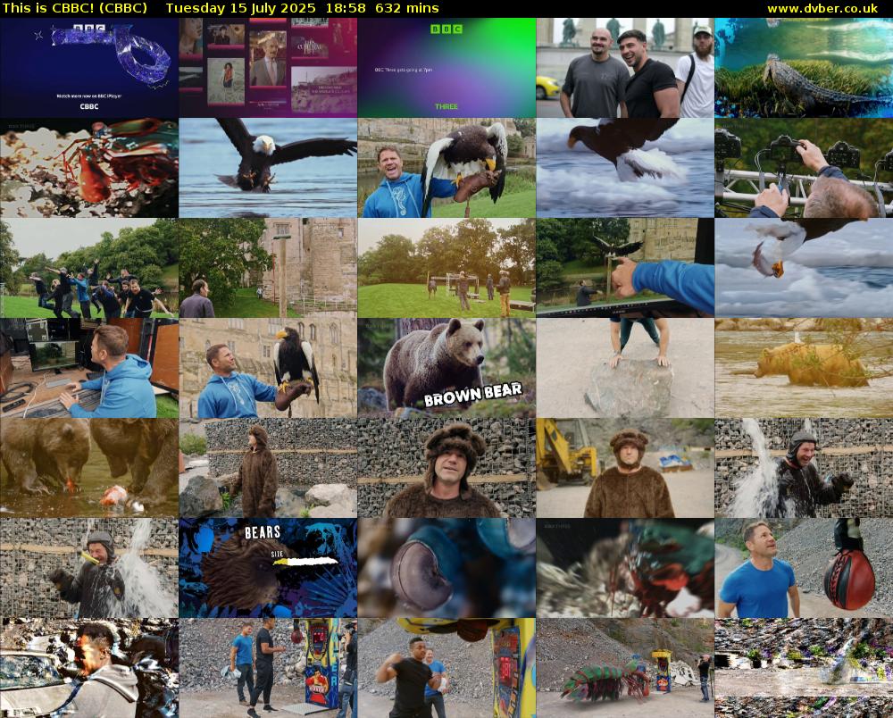 This is CBBC! (CBBC) Tuesday 15 July 2025 18:58 - 05:30