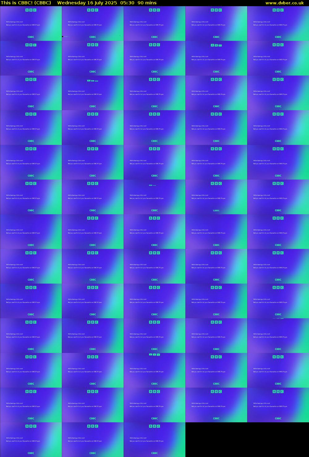 This is CBBC! (CBBC) Wednesday 16 July 2025 05:30 - 07:00