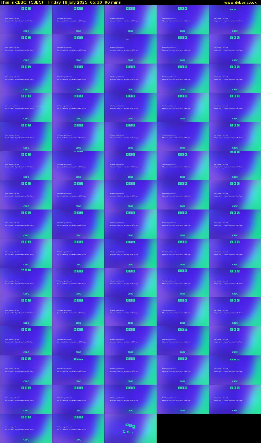 This is CBBC! (CBBC) Friday 18 July 2025 05:30 - 07:00