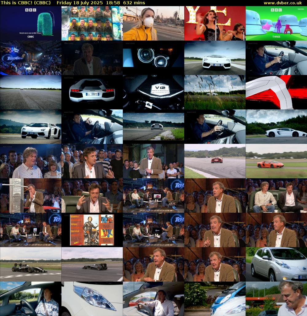 This is CBBC! (CBBC) Friday 18 July 2025 18:58 - 05:30