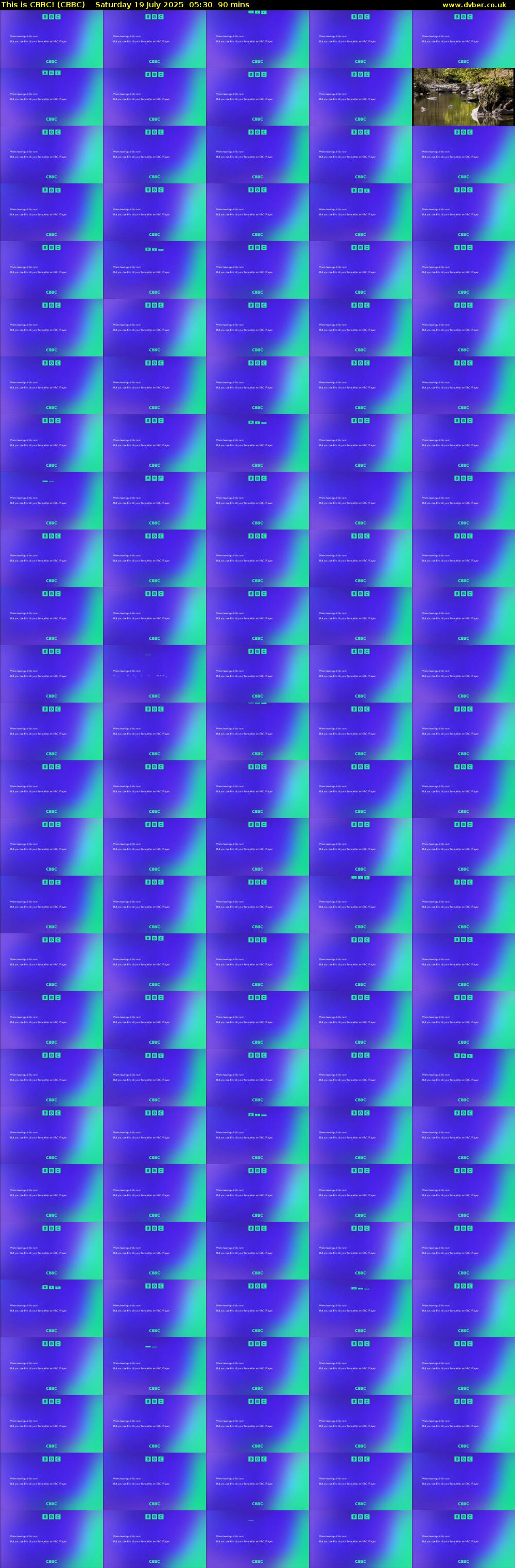 This is CBBC! (CBBC) Saturday 19 July 2025 05:30 - 07:00