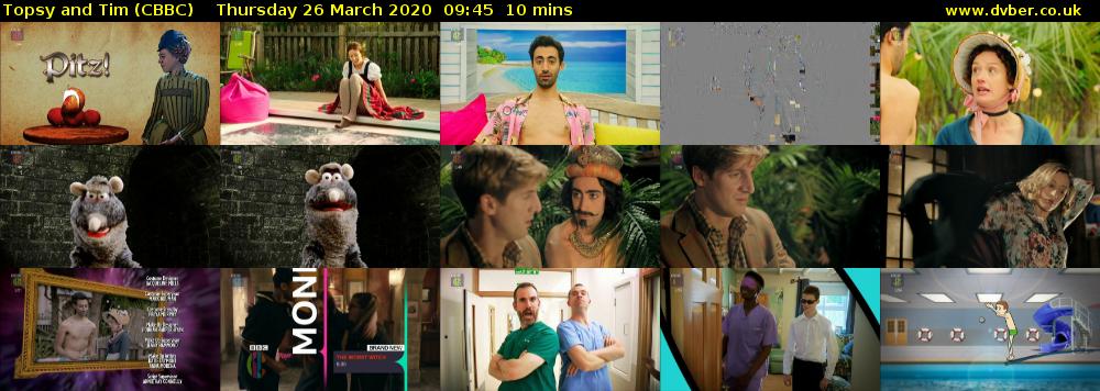 Topsy and Tim (CBBC) Thursday 26 March 2020 09:45 - 09:55