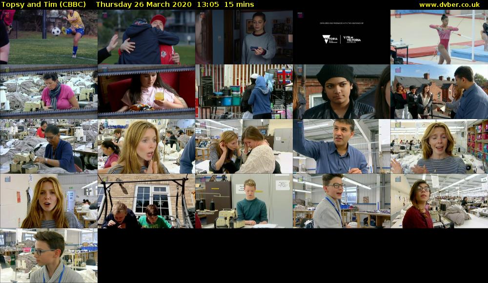 Topsy and Tim (CBBC) Thursday 26 March 2020 13:05 - 13:20