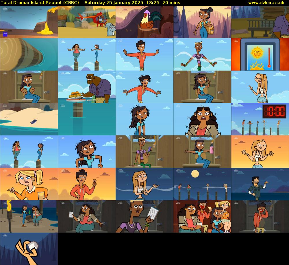 Total Drama: Island Reboot (CBBC) Saturday 25 January 2025 18:25 - 18:45