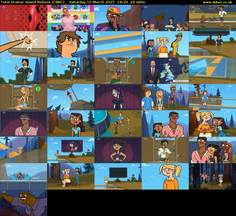 Total Drama: Island Reboot (CBBC) Saturday 15 March 2025 18:20 - 18:40