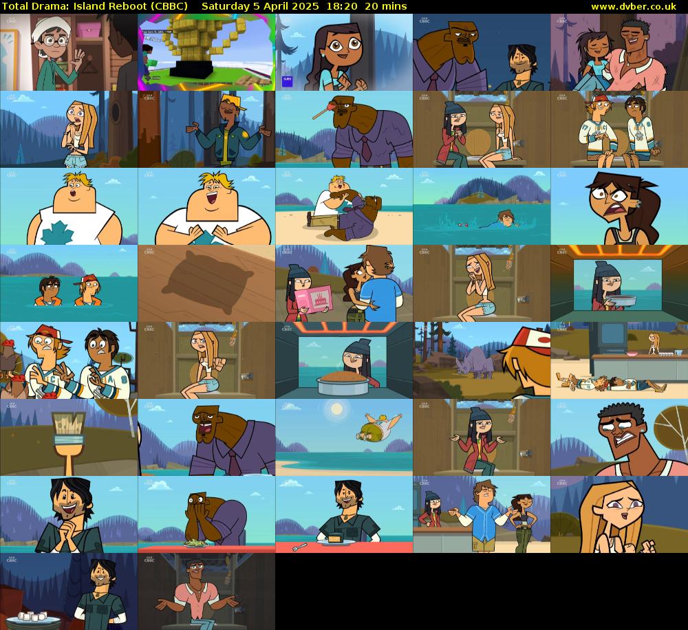 Total Drama: Island Reboot (CBBC) Saturday 5 April 2025 18:20 - 18:40