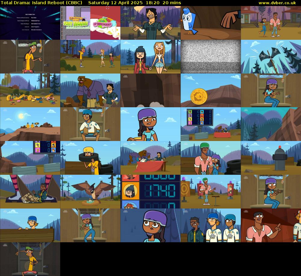 Total Drama: Island Reboot (CBBC) Saturday 12 April 2025 18:20 - 18:40
