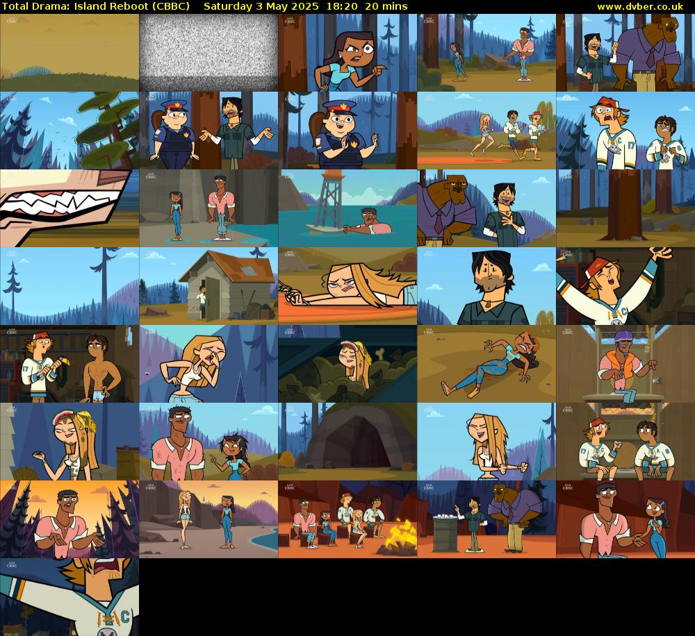Total Drama: Island Reboot (CBBC) Saturday 3 May 2025 18:20 - 18:40