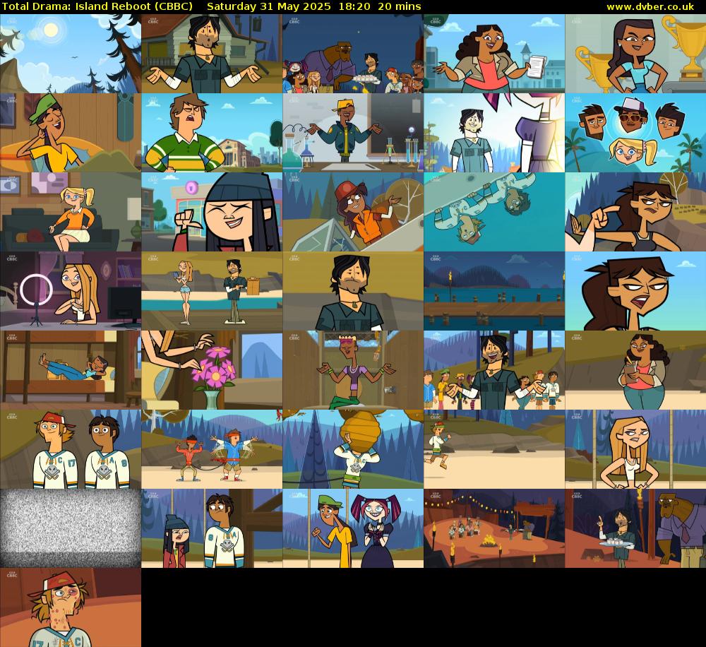 Total Drama: Island Reboot (CBBC) Saturday 31 May 2025 18:20 - 18:40