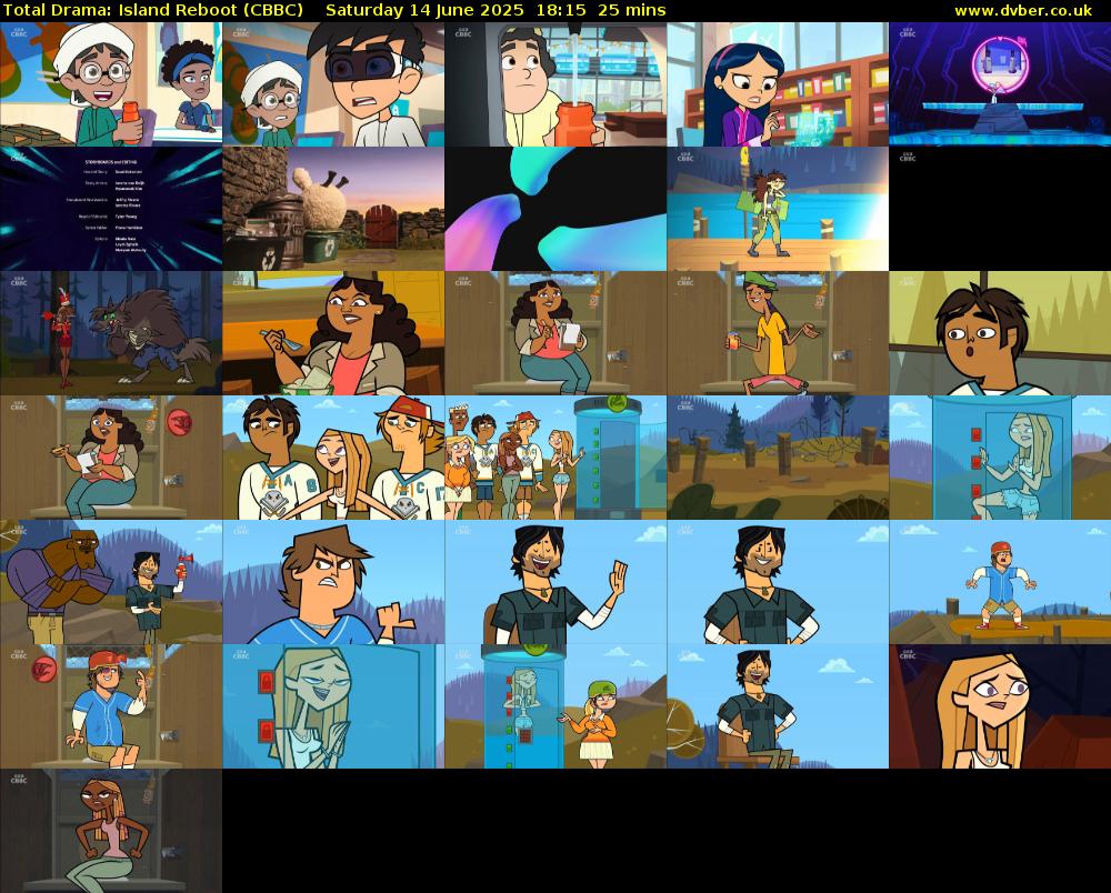 Total Drama: Island Reboot (CBBC) Saturday 14 June 2025 18:15 - 18:40
