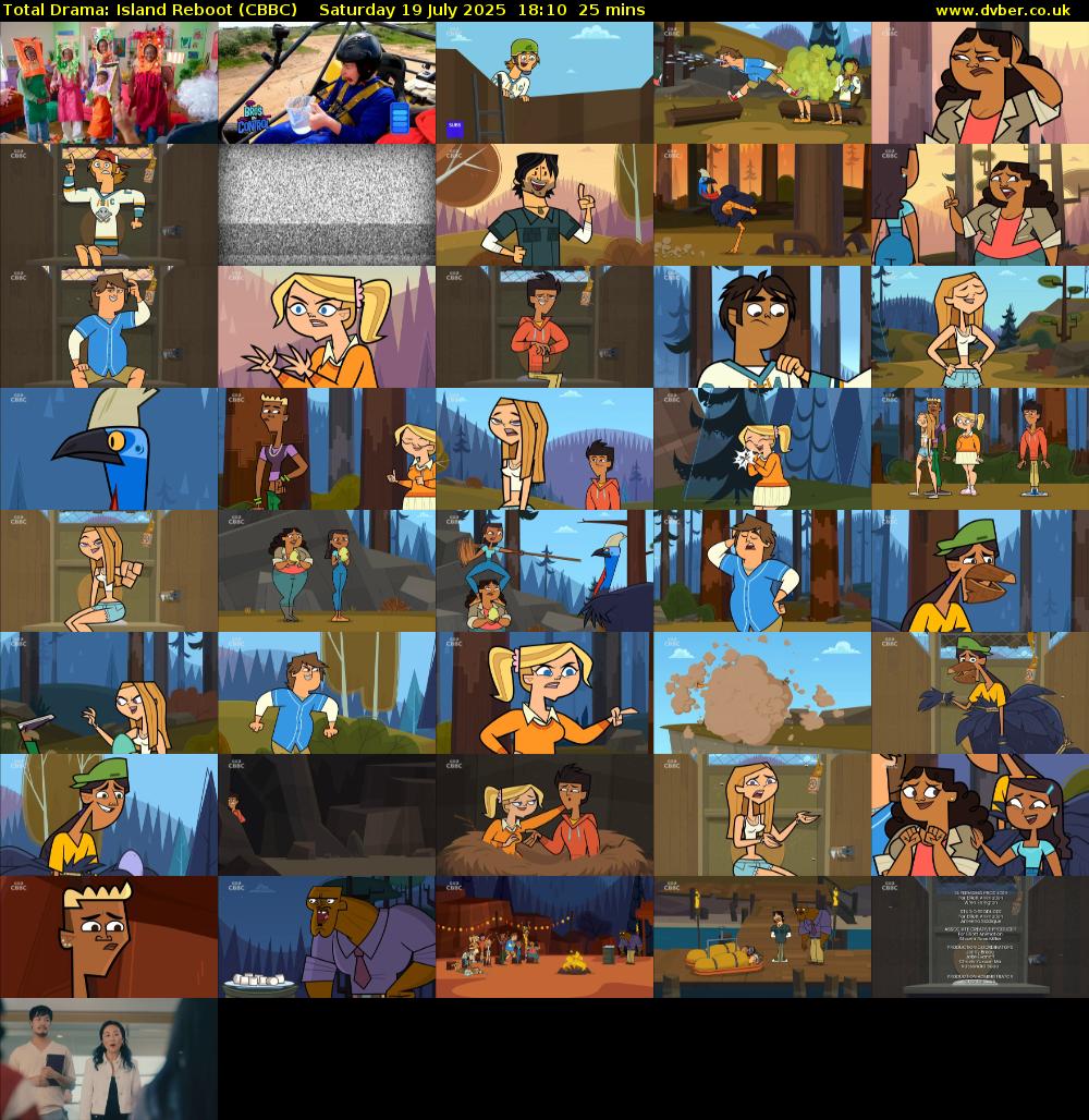 Total Drama: Island Reboot (CBBC) Saturday 19 July 2025 18:10 - 18:35