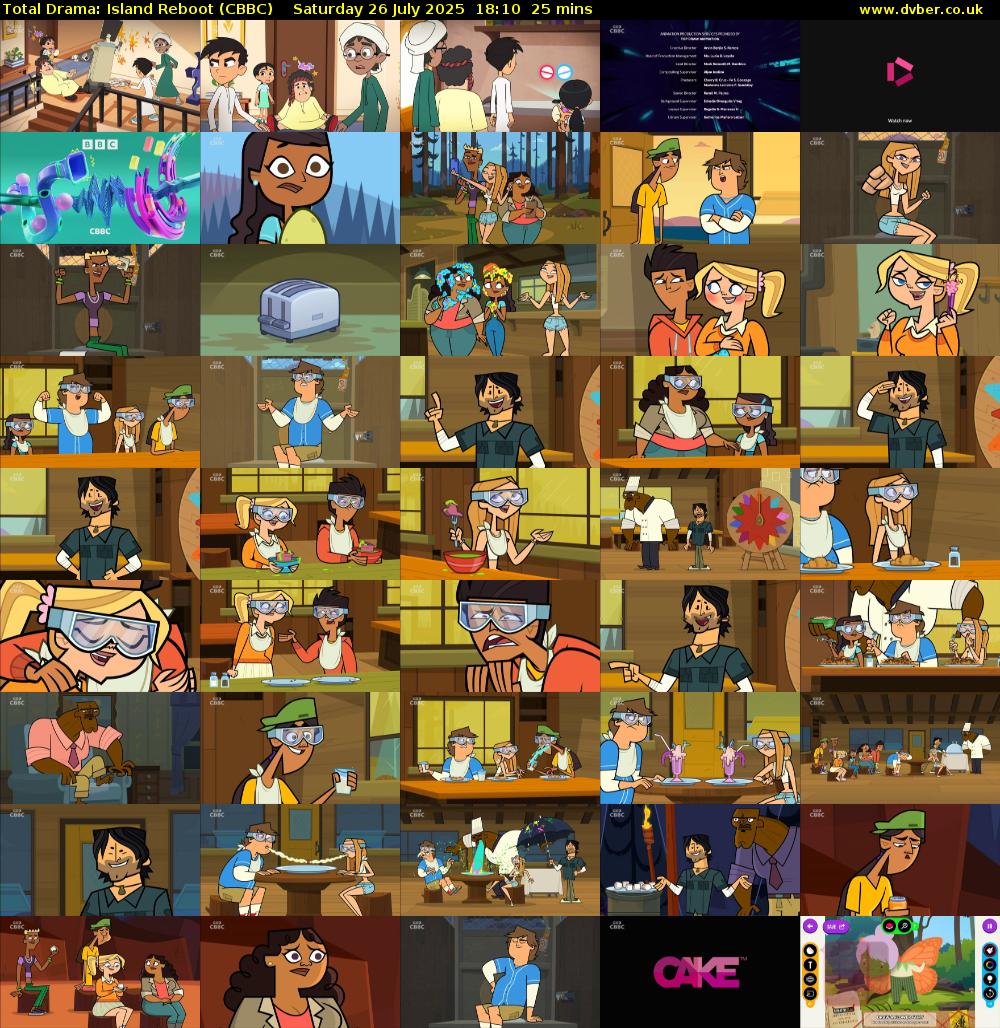 Total Drama: Island Reboot (CBBC) Saturday 26 July 2025 18:10 - 18:35