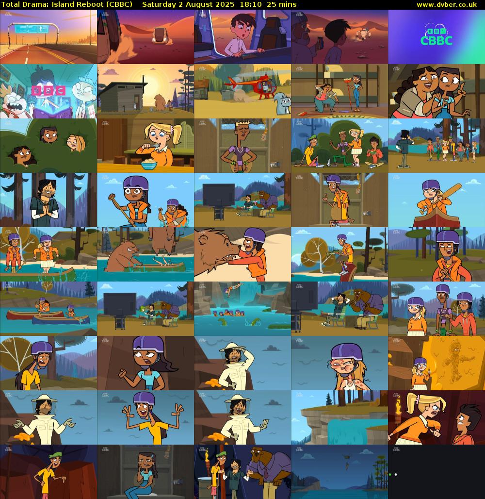 Total Drama: Island Reboot (CBBC) Saturday 2 August 2025 18:10 - 18:35