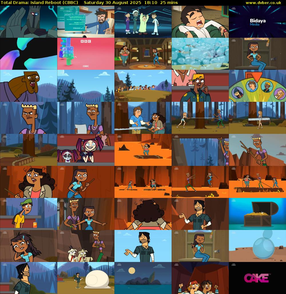 Total Drama: Island Reboot (CBBC) Saturday 30 August 2025 18:10 - 18:35