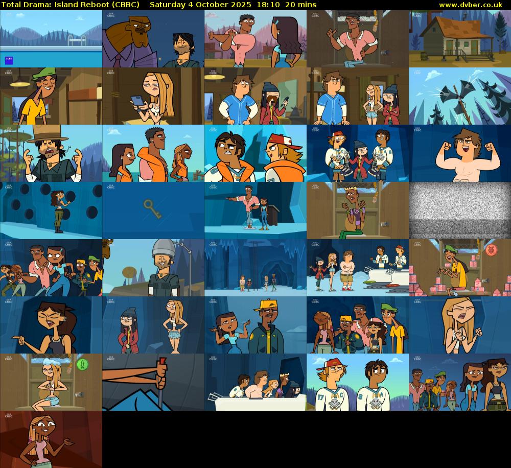 Total Drama: Island Reboot (CBBC) Saturday 4 October 2025 18:10 - 18:30