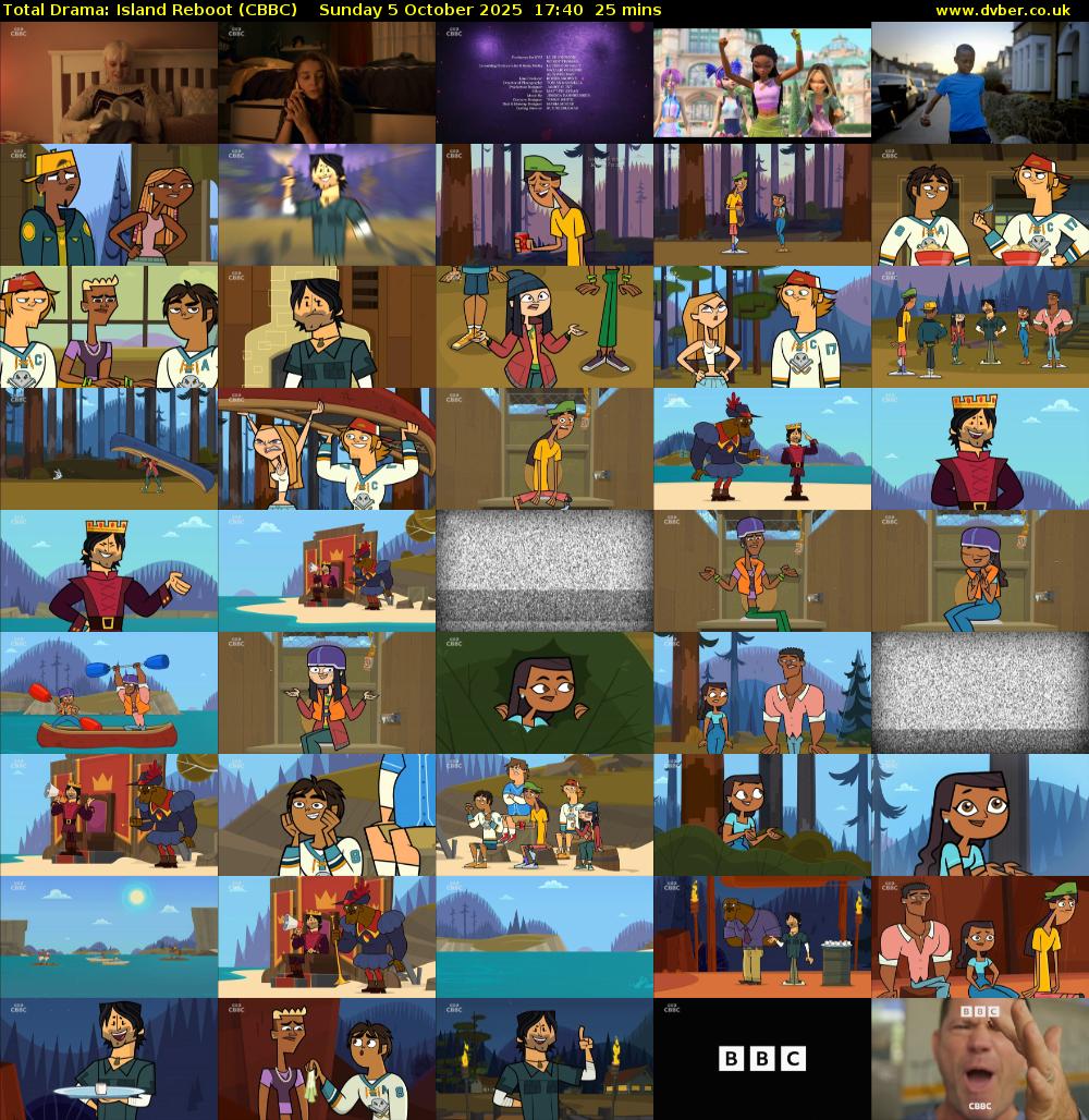 Total Drama: Island Reboot (CBBC) Sunday 5 October 2025 17:40 - 18:05