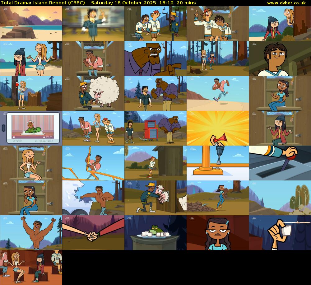 Total Drama: Island Reboot (CBBC) Saturday 18 October 2025 18:10 - 18:30