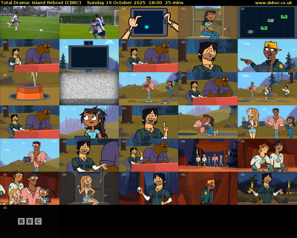 Total Drama: Island Reboot (CBBC) Sunday 19 October 2025 18:00 - 18:25