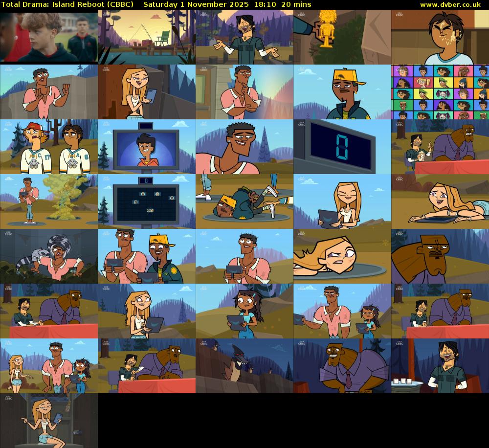 Total Drama: Island Reboot (CBBC) Saturday 1 November 2025 18:10 - 18:30
