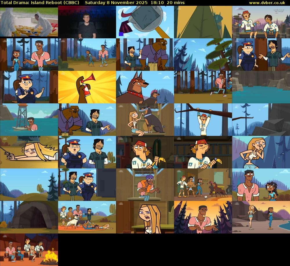 Total Drama: Island Reboot (CBBC) Saturday 8 November 2025 18:10 - 18:30