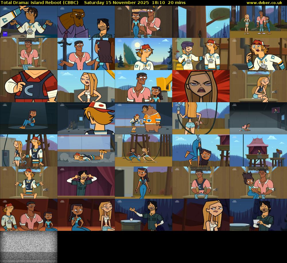 Total Drama: Island Reboot (CBBC) Saturday 15 November 2025 18:10 - 18:30