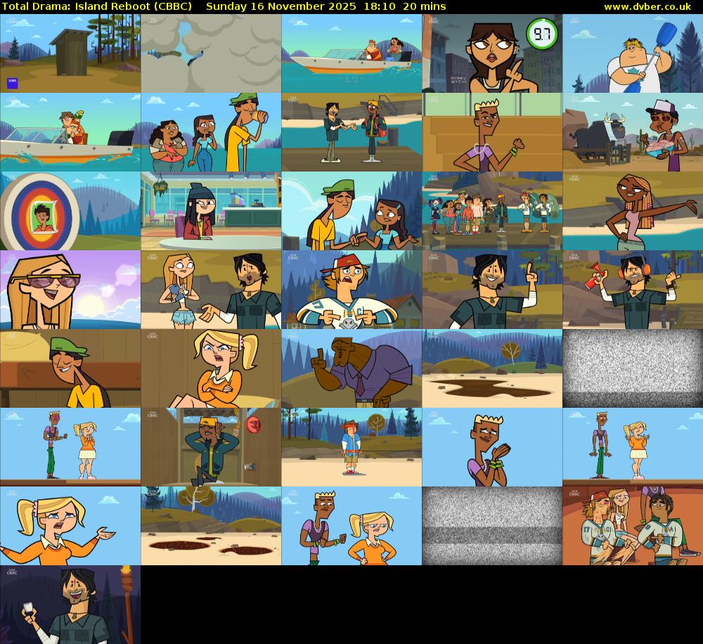 Total Drama: Island Reboot (CBBC) Sunday 16 November 2025 18:10 - 18:30