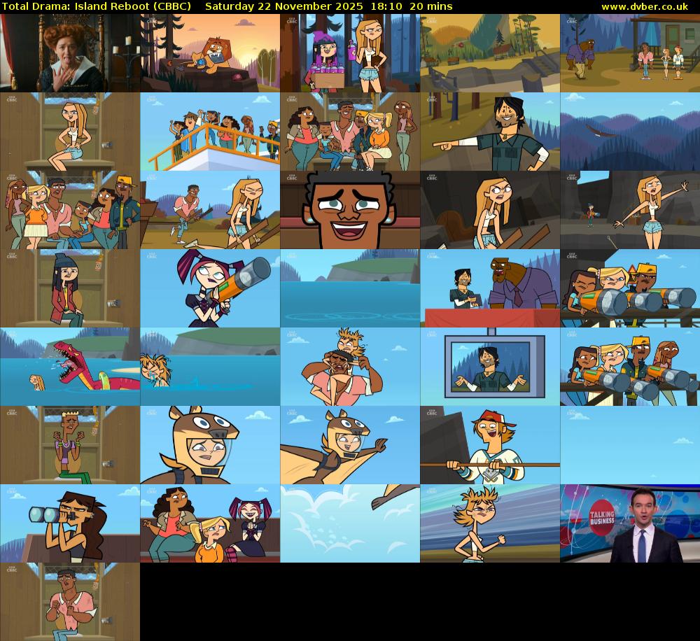 Total Drama: Island Reboot (CBBC) Saturday 22 November 2025 18:10 - 18:30