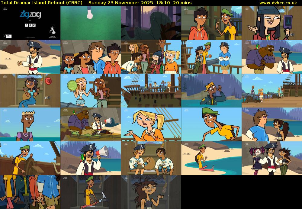 Total Drama: Island Reboot (CBBC) Sunday 23 November 2025 18:10 - 18:30