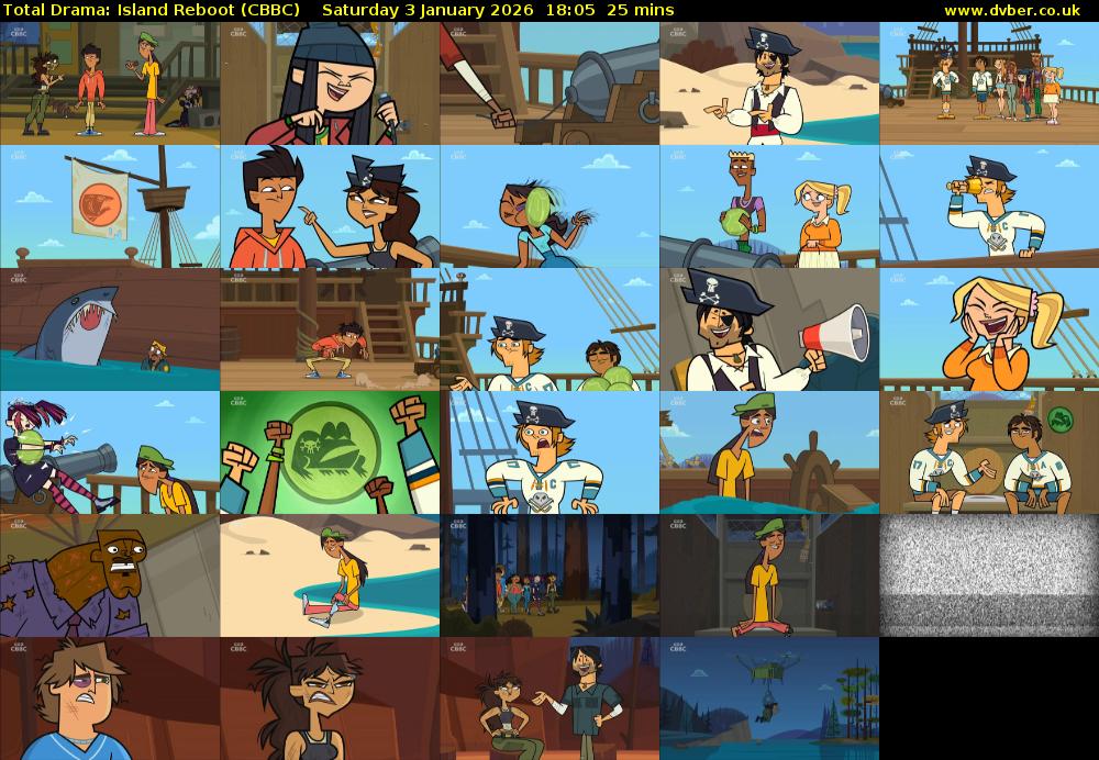 Total Drama: Island Reboot (CBBC) Saturday 3 January 2026 18:05 - 18:30