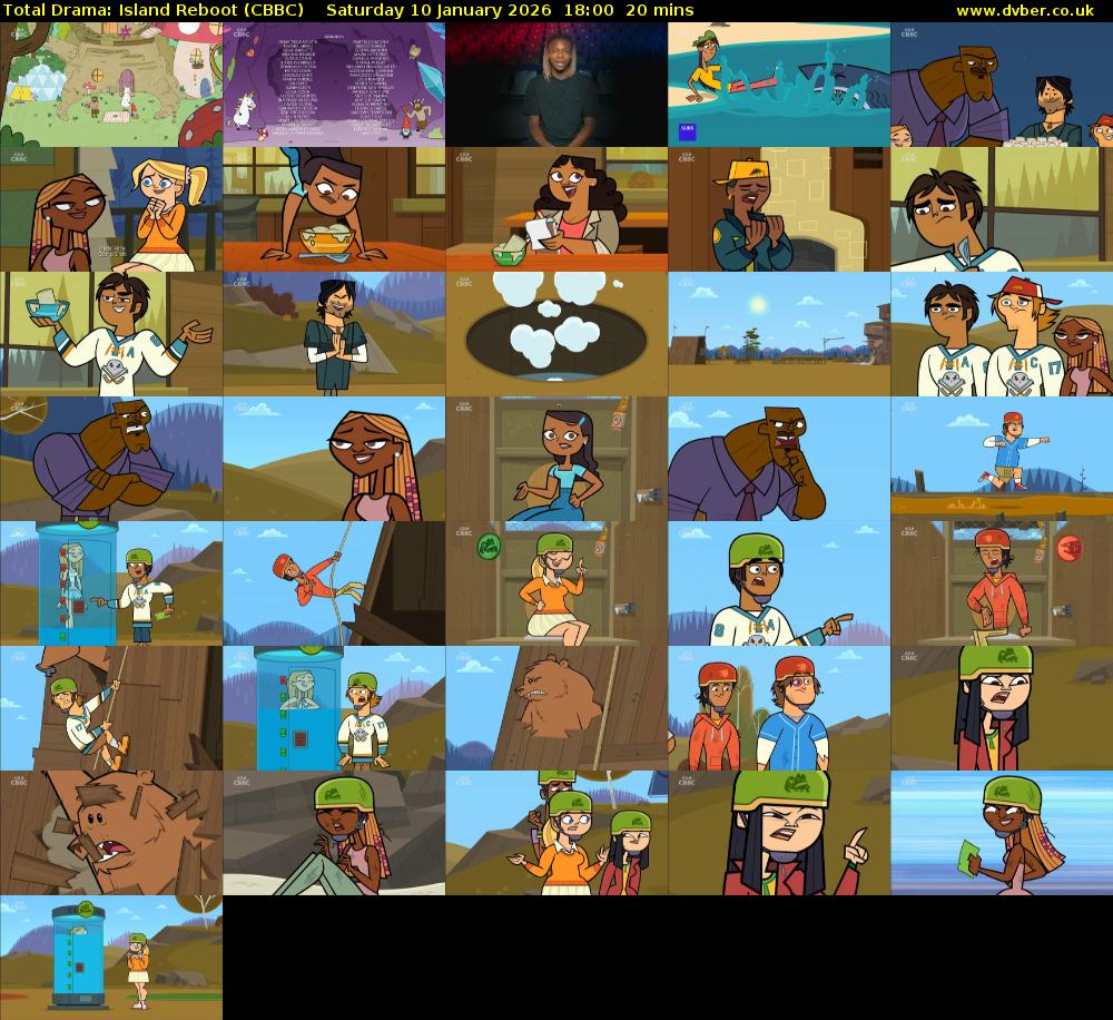 Total Drama: Island Reboot (CBBC) Saturday 10 January 2026 18:00 - 18:20