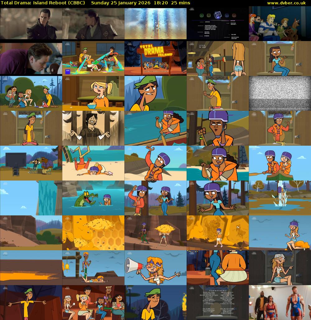 Total Drama: Island Reboot (CBBC) Sunday 25 January 2026 18:20 - 18:45