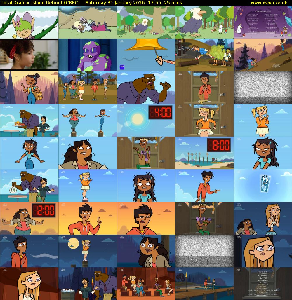 Total Drama: Island Reboot (CBBC) Saturday 31 January 2026 17:55 - 18:20