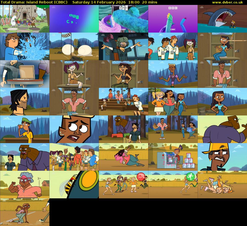 Total Drama: Island Reboot (CBBC) Saturday 14 February 2026 18:00 - 18:20