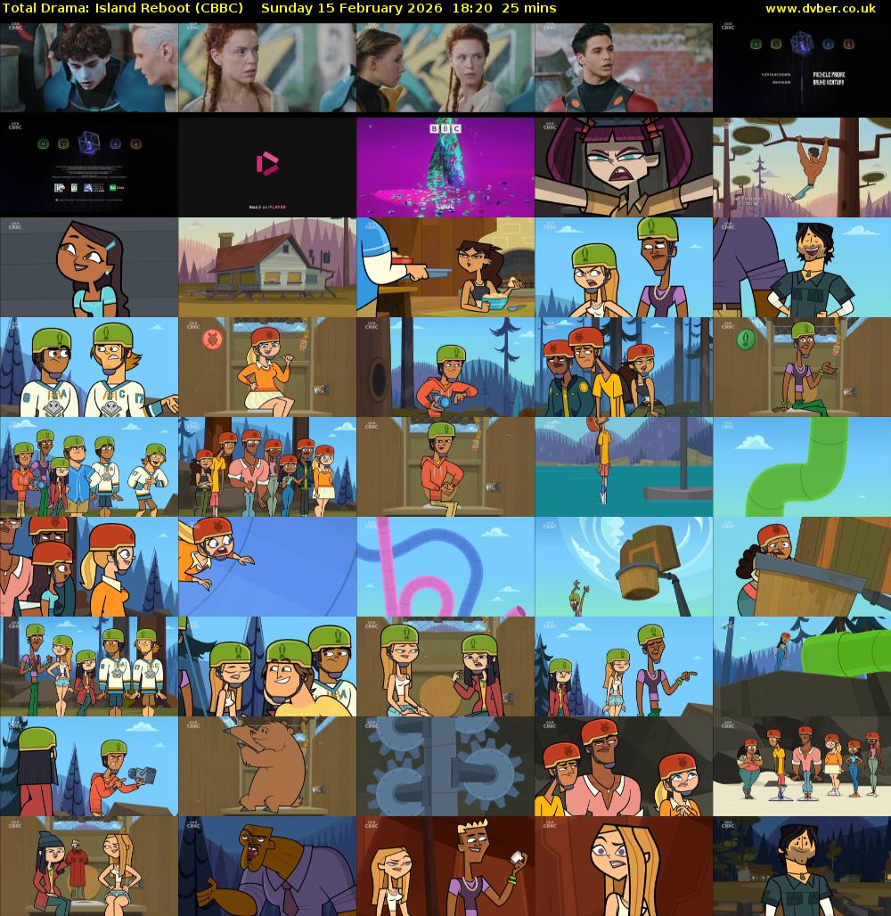 Total Drama: Island Reboot (CBBC) Sunday 15 February 2026 18:20 - 18:45