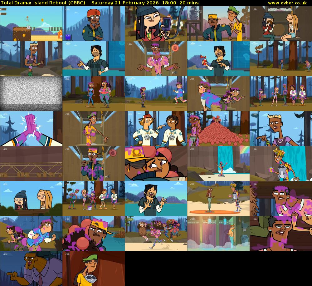 Total Drama: Island Reboot (CBBC) Saturday 21 February 2026 18:00 - 18:20