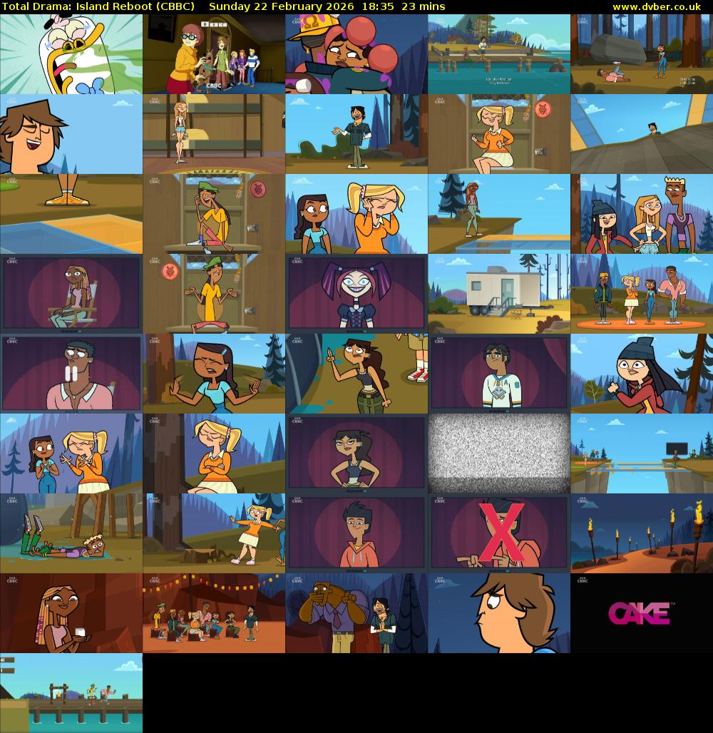 Total Drama: Island Reboot (CBBC) Sunday 22 February 2026 18:35 - 18:58