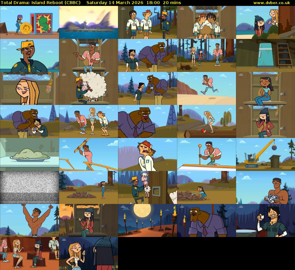 Total Drama: Island Reboot (CBBC) Saturday 14 March 2026 18:00 - 18:20