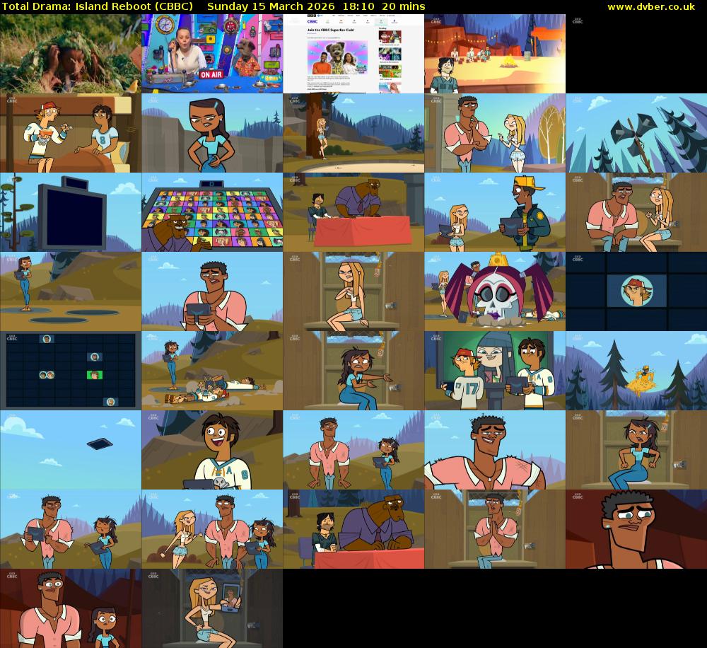 Total Drama: Island Reboot (CBBC) Sunday 15 March 2026 18:10 - 18:30