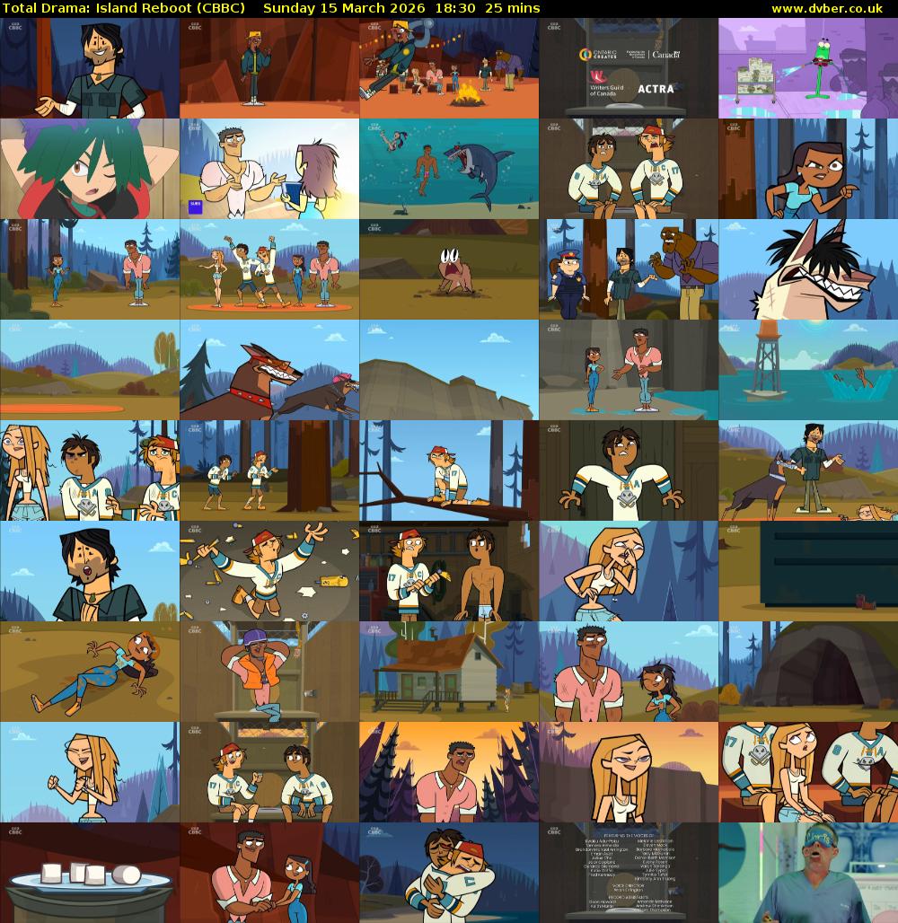 Total Drama: Island Reboot (CBBC) Sunday 15 March 2026 18:30 - 18:55