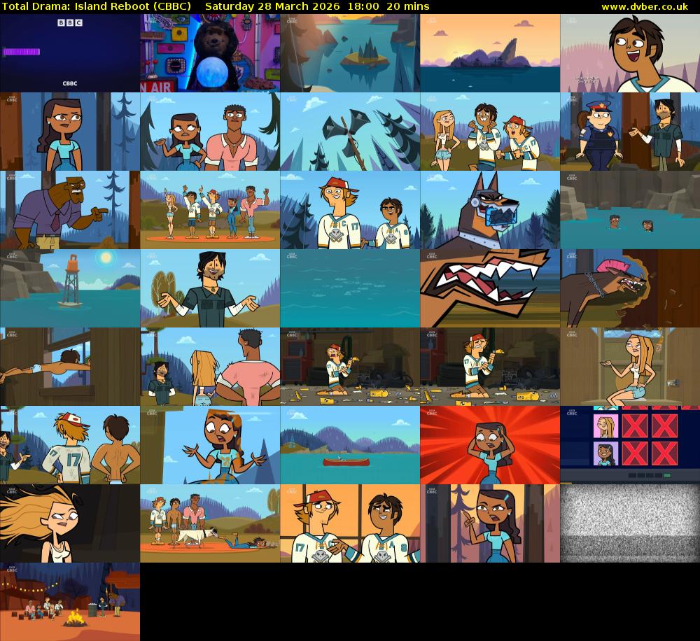 Total Drama: Island Reboot (CBBC) Saturday 28 March 2026 18:00 - 18:20